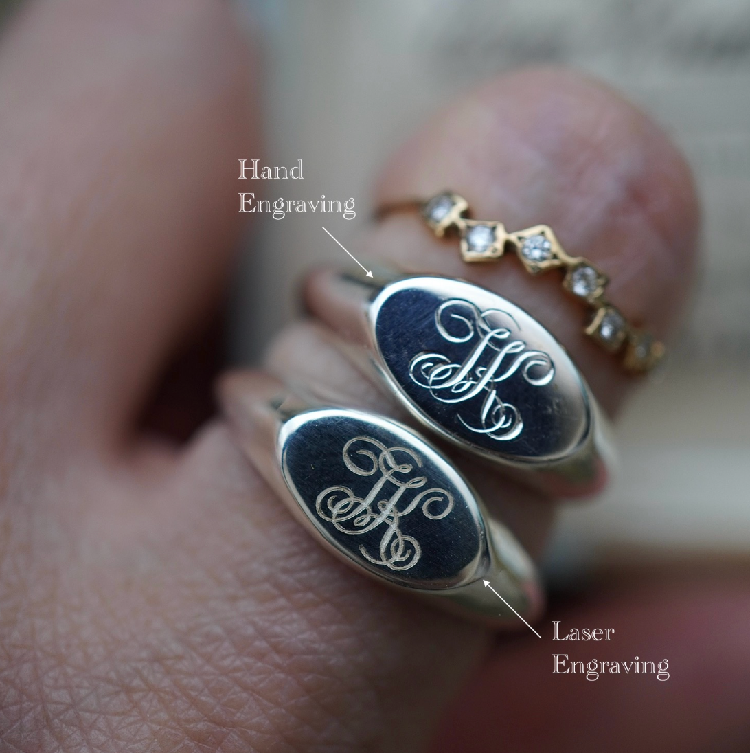 コンビ】 Oval L Combi Signet Ring – K1820 ATELIER コンビ】 Oval L Combi Signet Ring – K1820 ATELIER