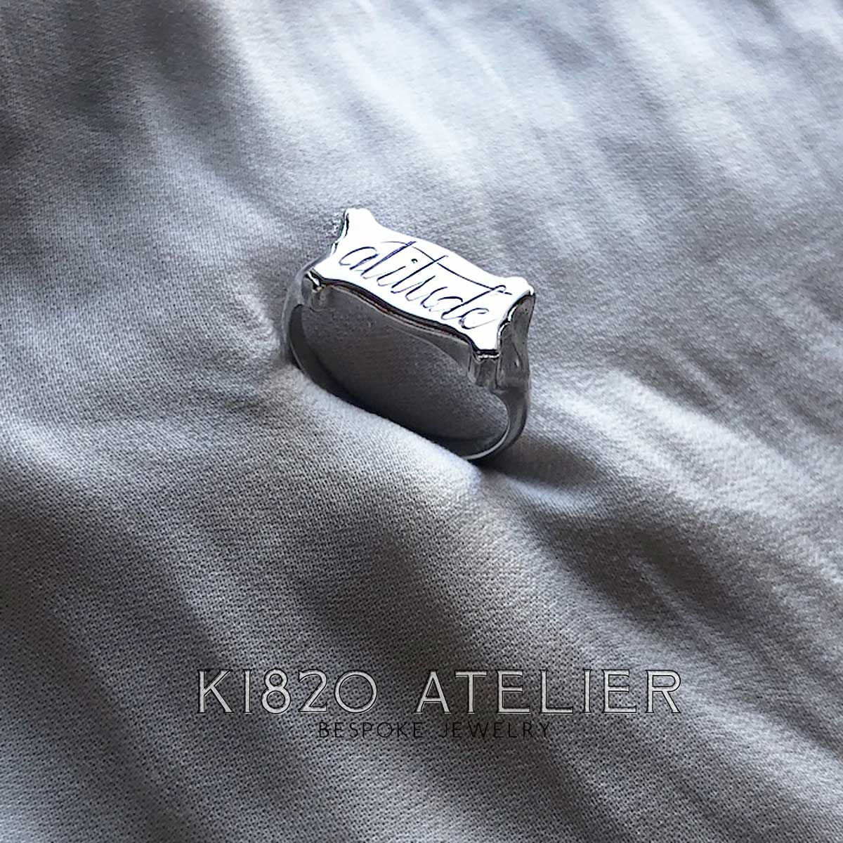 【SILVER】Flame Signet Ring