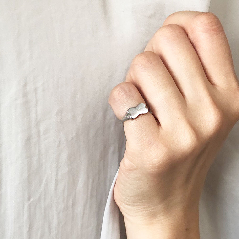 【K10】Ribbon Signet Ring