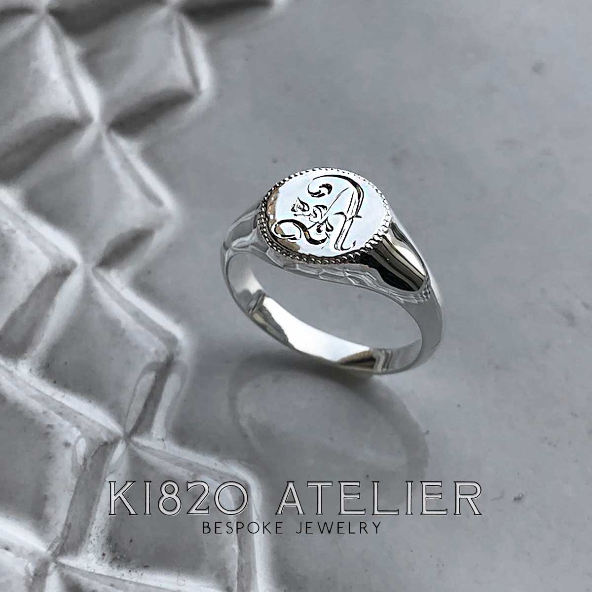 【SILVER】Middle Round Signet Ring