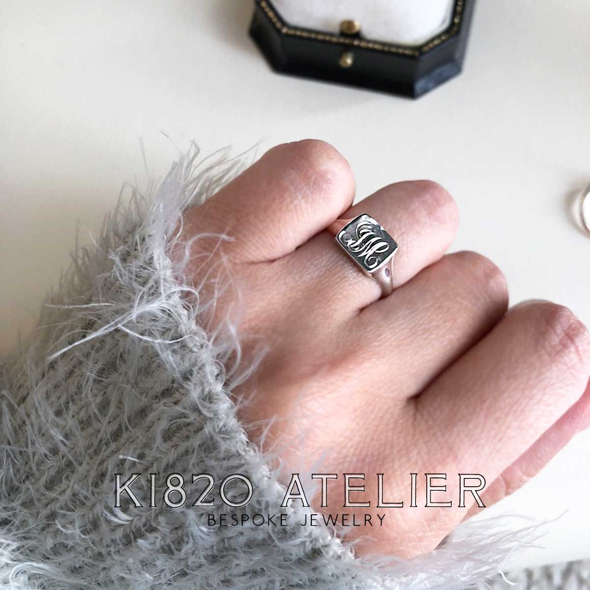 【SILVER】Small Square Signet Ring